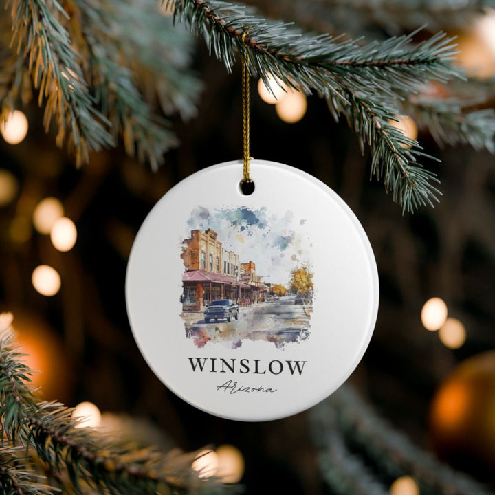 Winslow Arizona Ornament: Unique Winslow Arizona Souvenir, Winslow Arizona Xmas Decor, and Authentic Winslow Arizona Gift