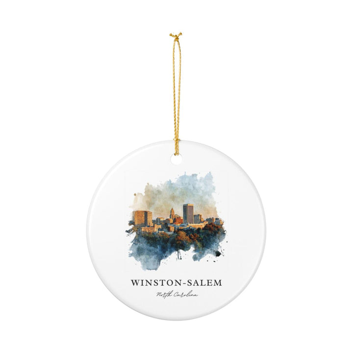 Winston Salem North Carolina Ornament: Unique Winston Salem Souvenir, Winston Salem North Carolina Xmas Decor, and Authentic Winston Salem Gift