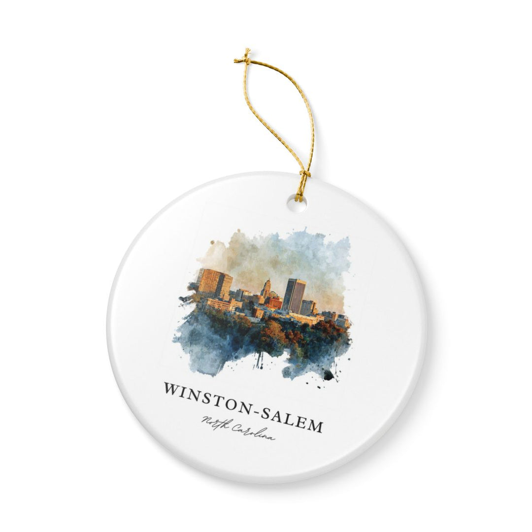 Winston Salem North Carolina Ornament: Unique Winston Salem Souvenir, Winston Salem North Carolina Xmas Decor, and Authentic Winston Salem Gift