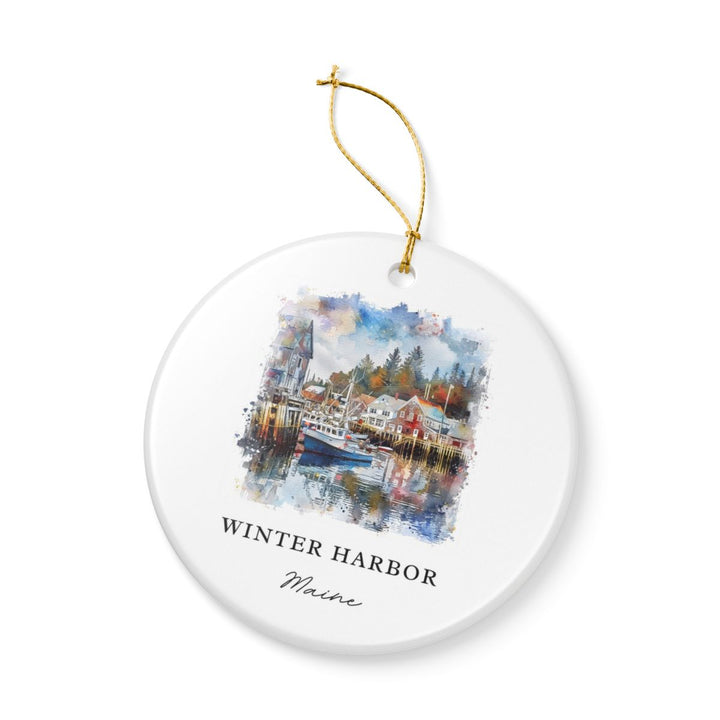 Winter Harbor ME Ornament: Unique Winter Harbor Souvenir, Winter Harbor Maine Xmas Decor, and Authentic Winter Harbor Gift