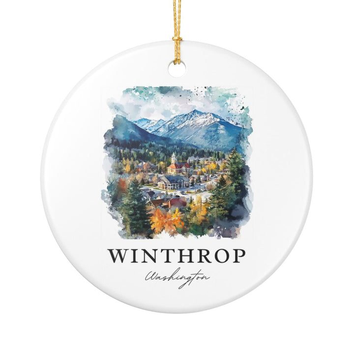 Winthrop Washington Ornament: Unique Winthrop Souvenir, Winthrop Washington Xmas Decor, and Authentic Winthrop Gift