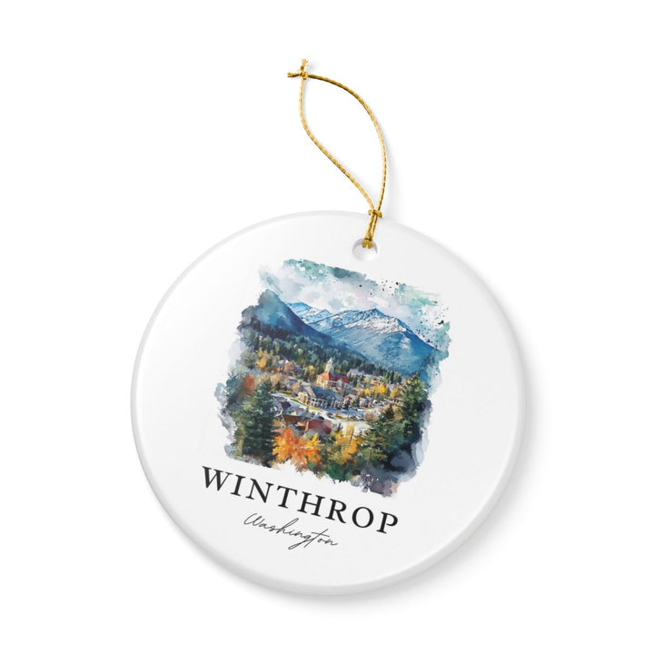 Winthrop Washington Ornament: Unique Winthrop Souvenir, Winthrop Washington Xmas Decor, and Authentic Winthrop Gift