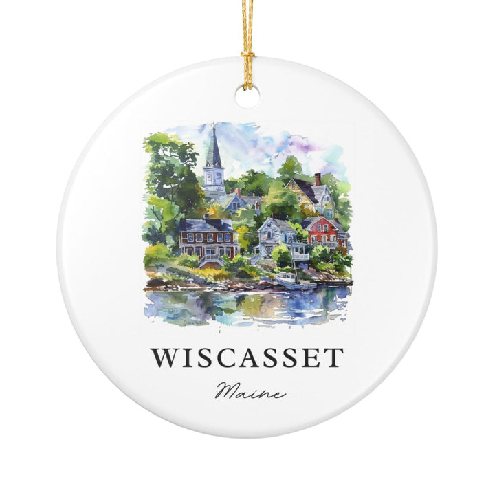 Wiscasset Maine Ornament: Unique Wiscasset Souvenir, Wiscasset Maine Xmas Decor, and Authentic Wiscasset Gift
