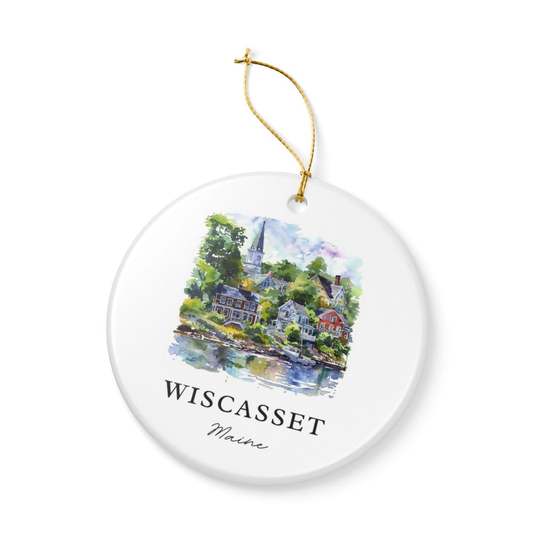 Wiscasset Maine Ornament: Unique Wiscasset Souvenir, Wiscasset Maine Xmas Decor, and Authentic Wiscasset Gift