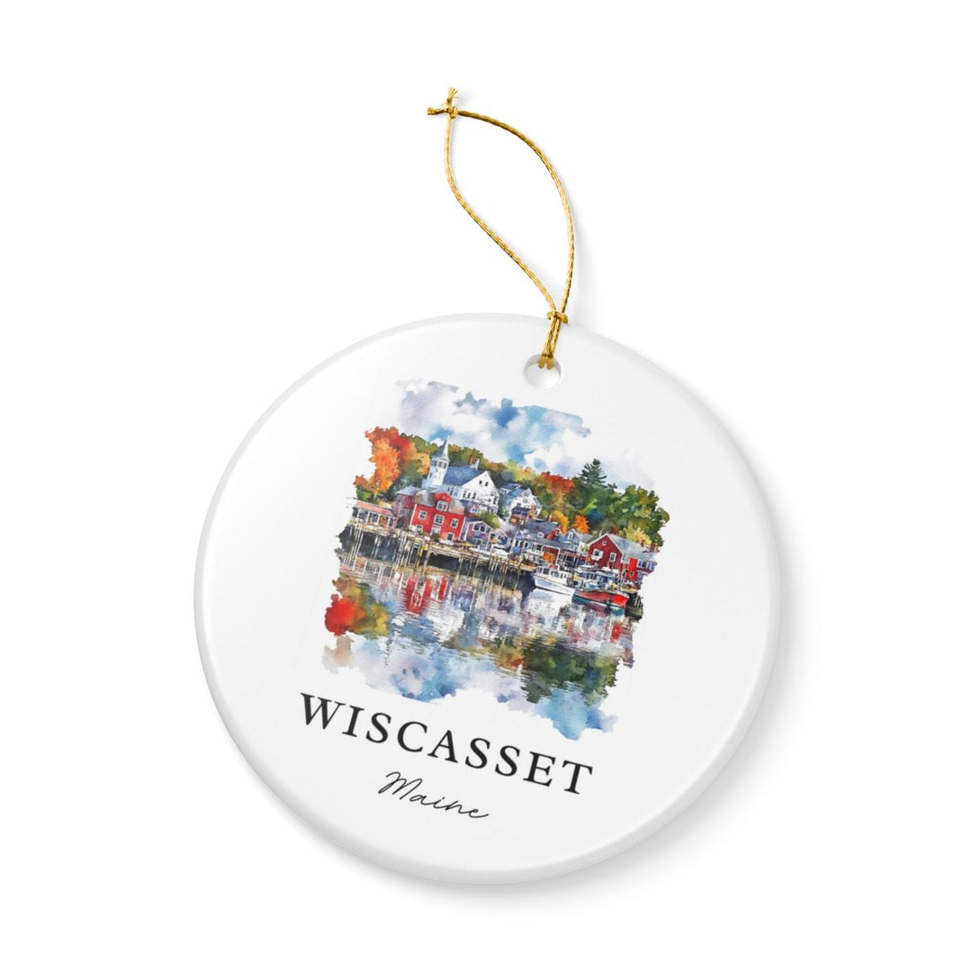 Wiscasset Maine Ornament: Unique Wiscasset Souvenir, Wiscasset Maine Xmas Decor, and Authentic Wiscasset Gift