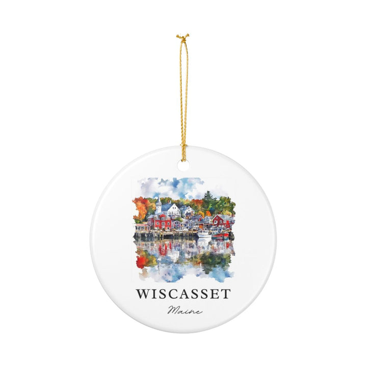 Wiscasset Maine Ornament: Unique Wiscasset Souvenir, Wiscasset Maine Xmas Decor, and Authentic Wiscasset Gift