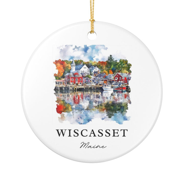 Wiscasset Maine Ornament: Unique Wiscasset Souvenir, Wiscasset Maine Xmas Decor, and Authentic Wiscasset Gift