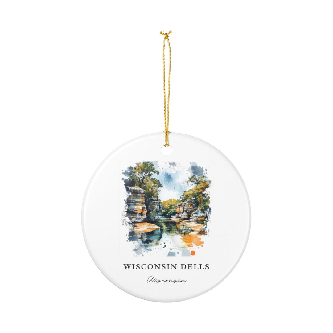 Wisconsin Dells Ornament: Unique Wisconsin Dells Souvenir, Wisconsin Dells Xmas Decor, and Authentic Wisconsin Dells Gift