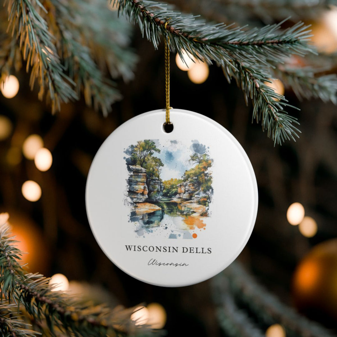 Wisconsin Dells Ornament: Unique Wisconsin Dells Souvenir, Wisconsin Dells Xmas Decor, and Authentic Wisconsin Dells Gift