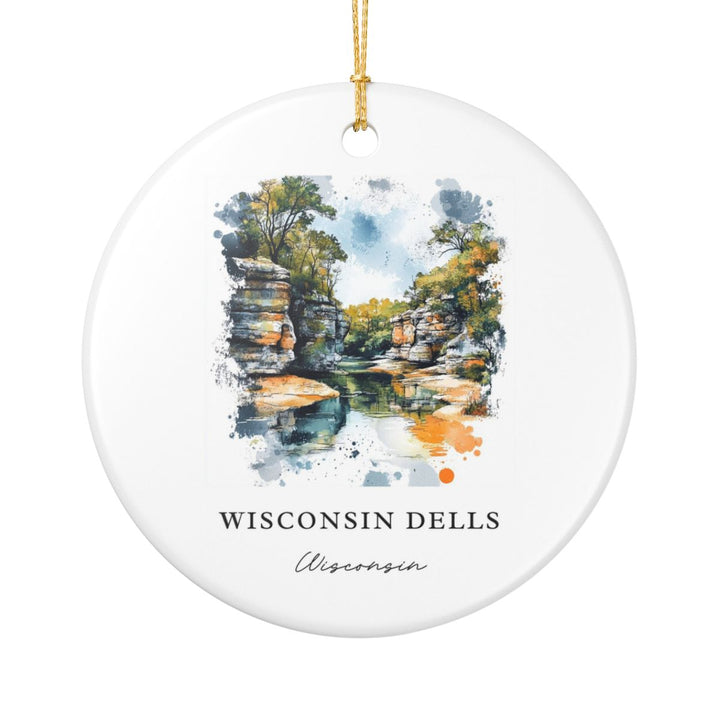 Wisconsin Dells Ornament: Unique Wisconsin Dells Souvenir, Wisconsin Dells Xmas Decor, and Authentic Wisconsin Dells Gift