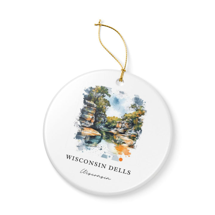 Wisconsin Dells Ornament: Unique Wisconsin Dells Souvenir, Wisconsin Dells Xmas Decor, and Authentic Wisconsin Dells Gift