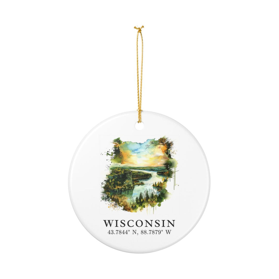 Wisconsin Ornament: Unique Wisconsin Souvenir, Wisconsin Xmas Decor, and Authentic Wisconsin Gift