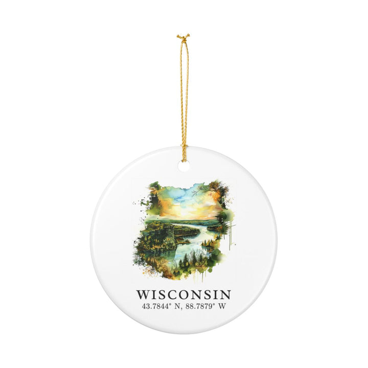 Wisconsin Ornament: Unique Wisconsin Souvenir, Wisconsin Xmas Decor, and Authentic Wisconsin Gift