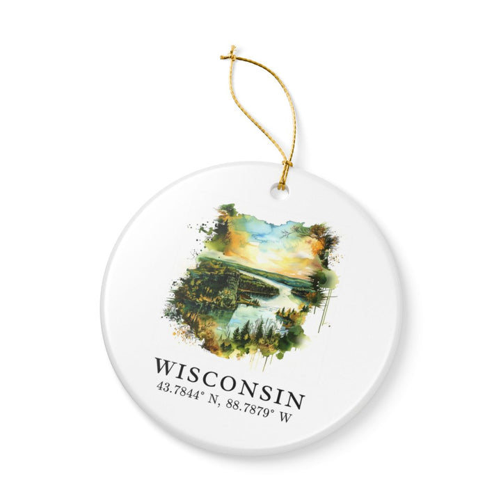 Wisconsin Ornament: Unique Wisconsin Souvenir, Wisconsin Xmas Decor, and Authentic Wisconsin Gift
