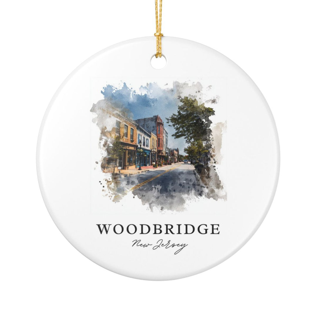Woodbridge New Jersey USA Ornament: Unique Woodbridge Souvenir, Woodbridge New Jersey Xmas Decor, and Authentic Woodbridge Gift