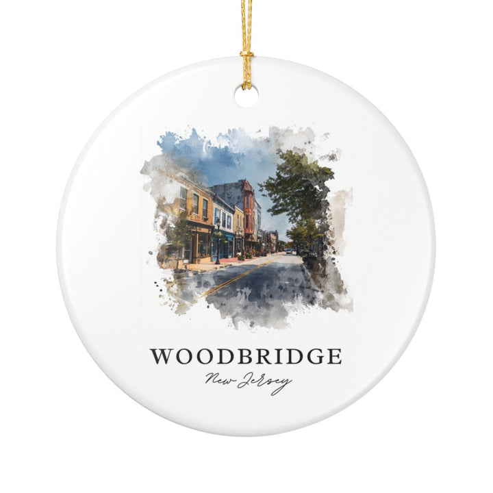 Woodbridge New Jersey USA Ornament: Unique Woodbridge Souvenir, Woodbridge New Jersey Xmas Decor, and Authentic Woodbridge Gift