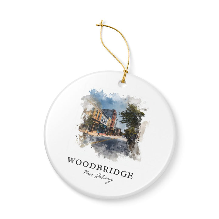 Woodbridge New Jersey USA Ornament: Unique Woodbridge Souvenir, Woodbridge New Jersey Xmas Decor, and Authentic Woodbridge Gift