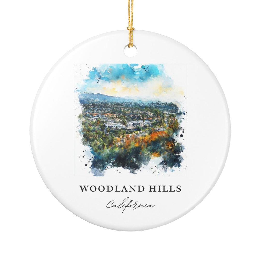 Woodland Hills California Ornament: Unique Woodland Hills Souvenir, Woodland Hills California Xmas Decor, and Authentic Woodland Hills Gift