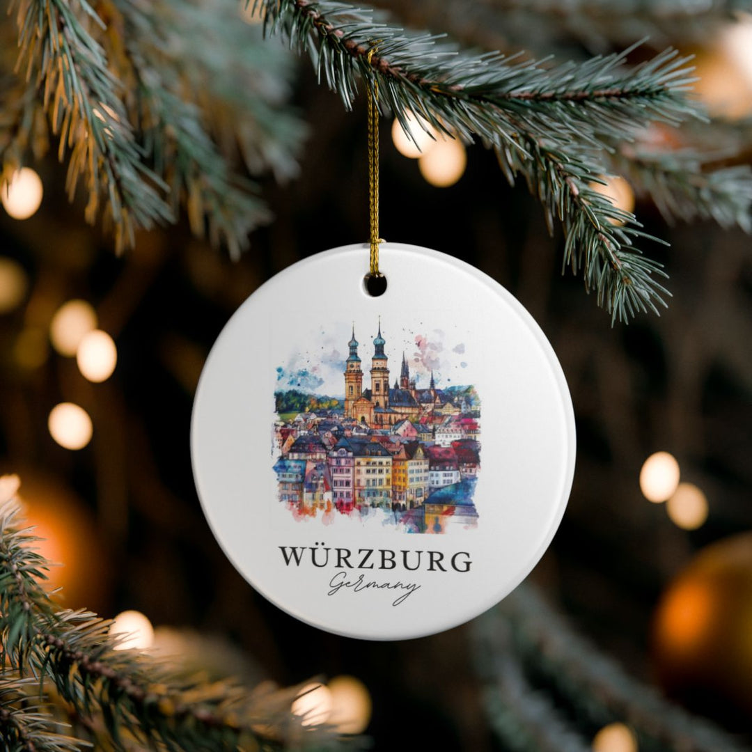 Würzburg Germany Ornament: Unique Würzburg Souvenir, Würzburg Germany Xmas Decor, and Authentic Würzburg Gift