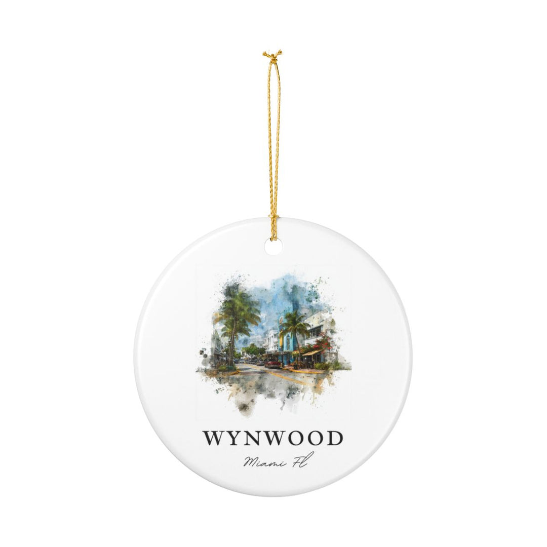 Wynwood Miami FL Ornament: Unique Wynwood Miami Souvenir, Wynwood Miami Florida Xmas Decor, and Authentic Wynwood Miami Gift
