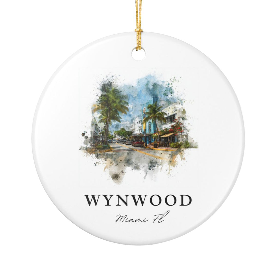 Wynwood Miami FL Ornament: Unique Wynwood Miami Souvenir, Wynwood Miami Florida Xmas Decor, and Authentic Wynwood Miami Gift