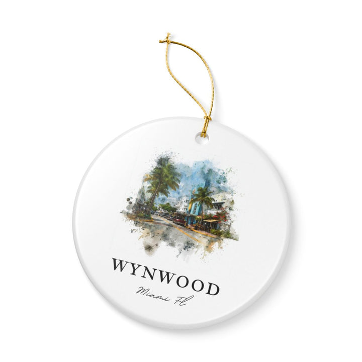 Wynwood Miami FL Ornament: Unique Wynwood Miami Souvenir, Wynwood Miami Florida Xmas Decor, and Authentic Wynwood Miami Gift