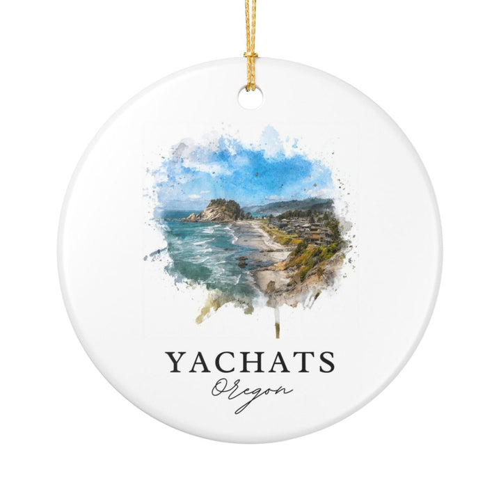 Yachats Oregon Ornament: Unique Yachats Oregon Souvenir, Yachats Oregon Xmas Decor, and Authentic Yachats Oregon Gift