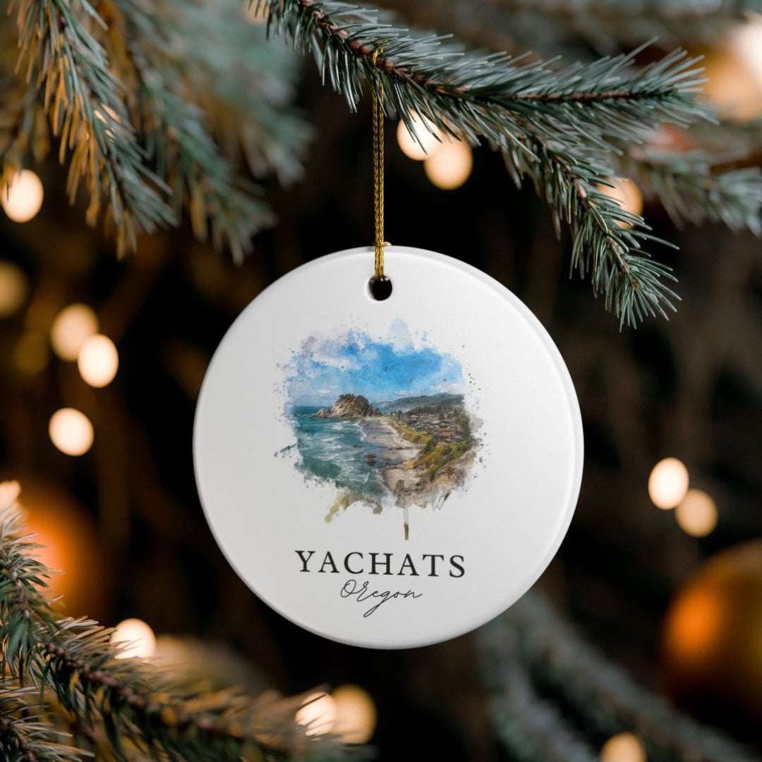Yachats Oregon Ornament: Unique Yachats Oregon Souvenir, Yachats Oregon Xmas Decor, and Authentic Yachats Oregon Gift