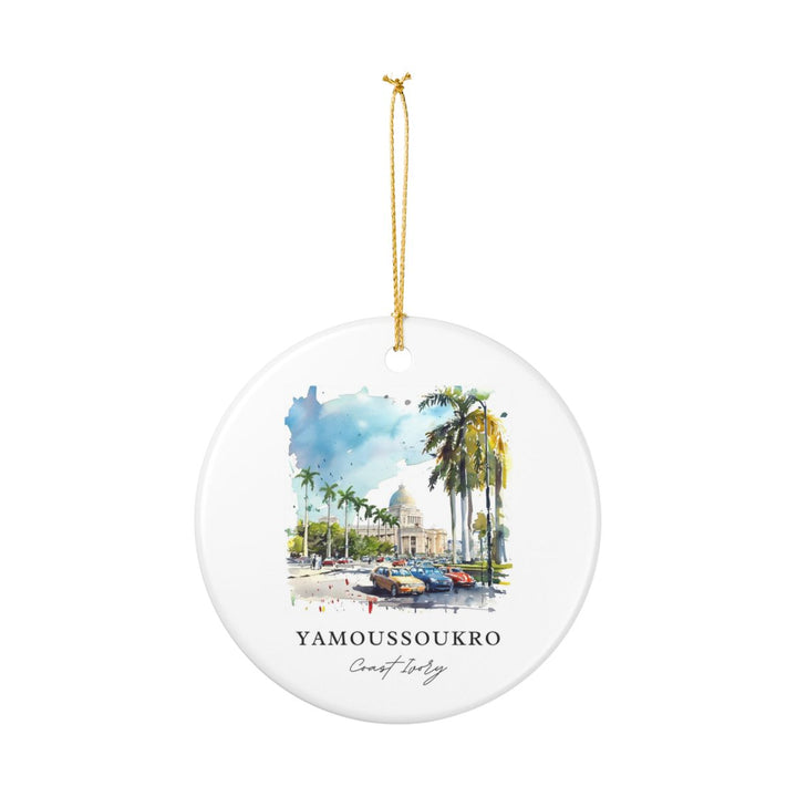 Yamoussoukro Ivory Coast Ornament: Unique Yamoussoukro Souvenir, Yamoussoukro Ivory Coast Xmas Decor, and Authentic Yamoussoukro Gift