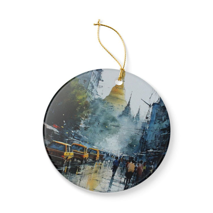 Yangon Myanmar Ornament: Unique Yangon Myanmar Souvenir, Yangon Myanmar Xmas Decor, and Authentic Yangon Myanmar Gift