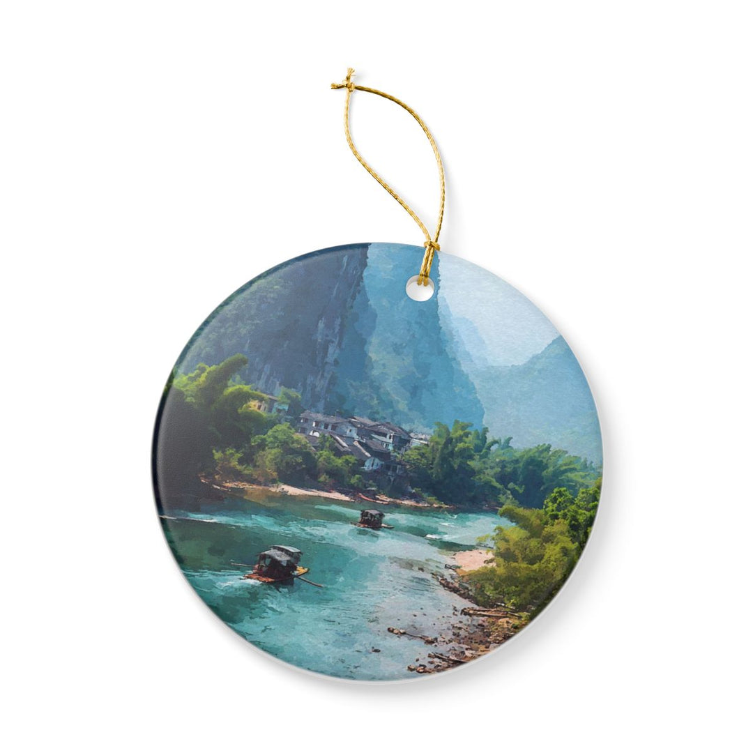 Yangshuo China Ornament: Unique Yangshuo Souvenir, Yangshuo China Xmas Decor, and Authentic Yangshuo Gift