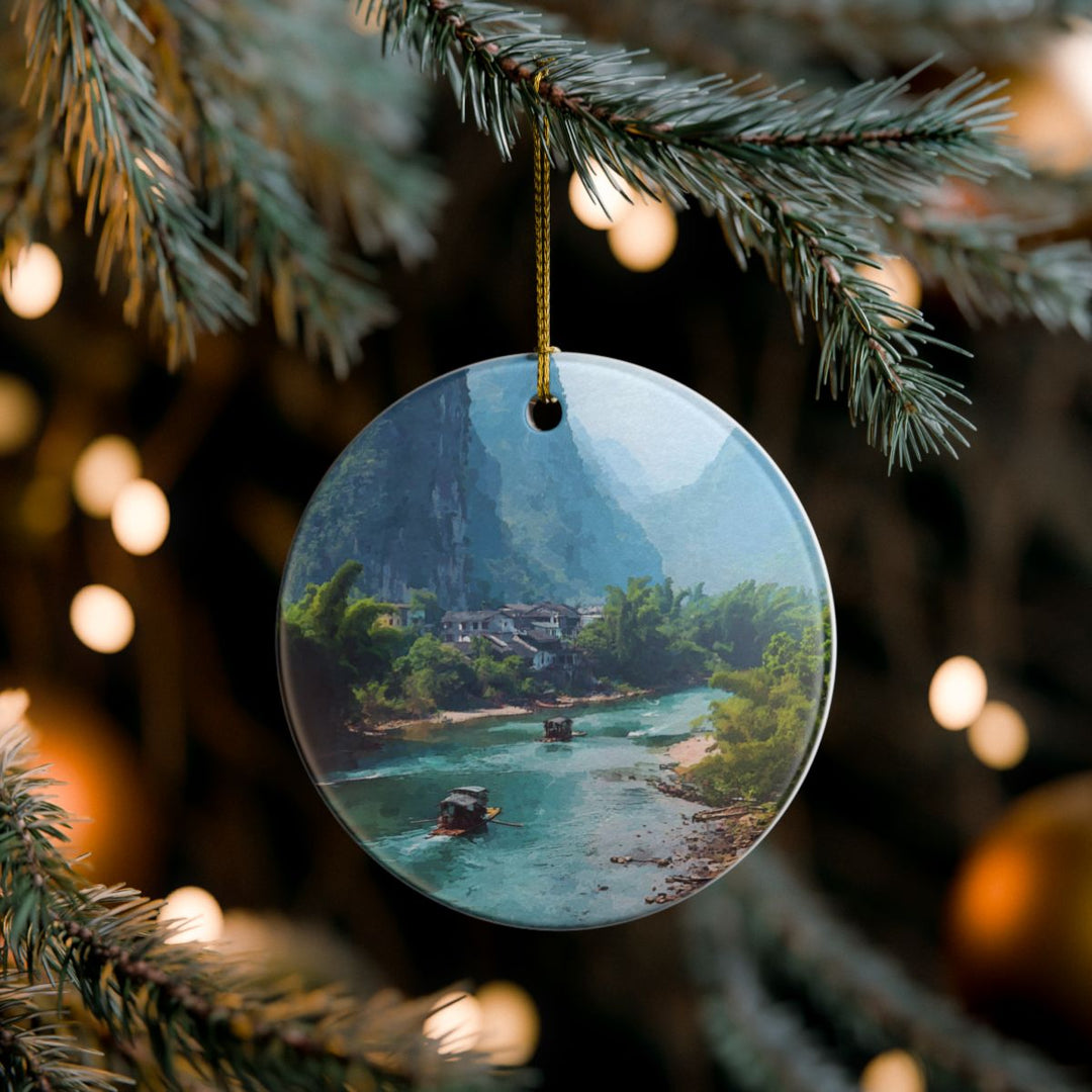 Yangshuo China Ornament: Unique Yangshuo Souvenir, Yangshuo China Xmas Decor, and Authentic Yangshuo Gift
