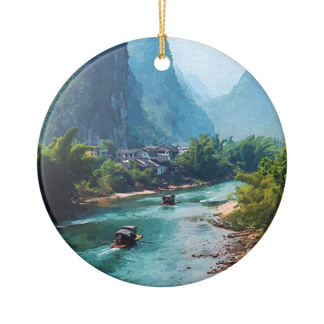 Yangshuo China Ornament: Unique Yangshuo Souvenir, Yangshuo China Xmas Decor, and Authentic Yangshuo Gift
