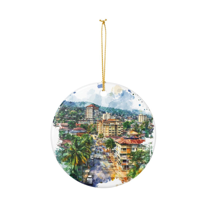 Yaoundé Cameroon Ornament: Unique Yaoundé Souvenir, Yaoundé Cameroon Xmas Decor, and Authentic Yaoundé Gift