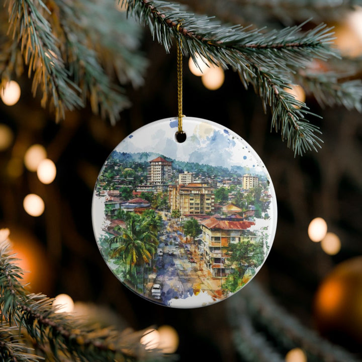 Yaounde Ornament: Unique Yaounde Souvenir, Yaounde Xmas Decor, and Authentic Yaounde Gift