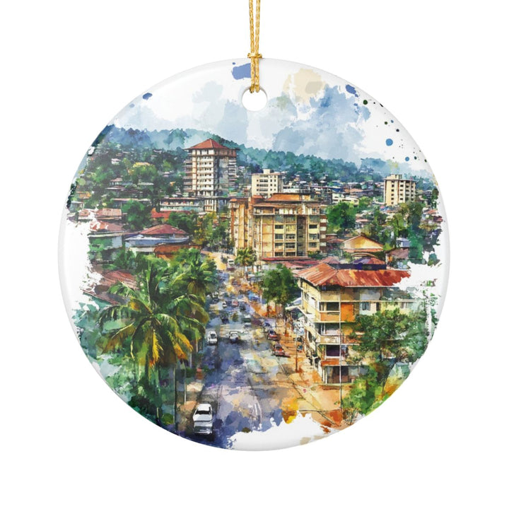 Yaounde Ornament: Unique Yaounde Souvenir, Yaounde Xmas Decor, and Authentic Yaounde Gift