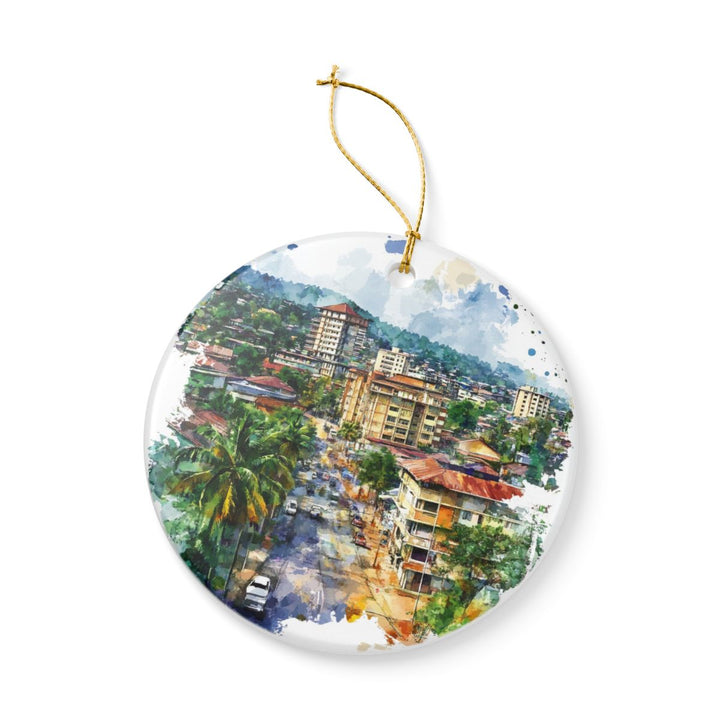 Yaounde Ornament: Unique Yaounde Souvenir, Yaounde Xmas Decor, and Authentic Yaounde Gift