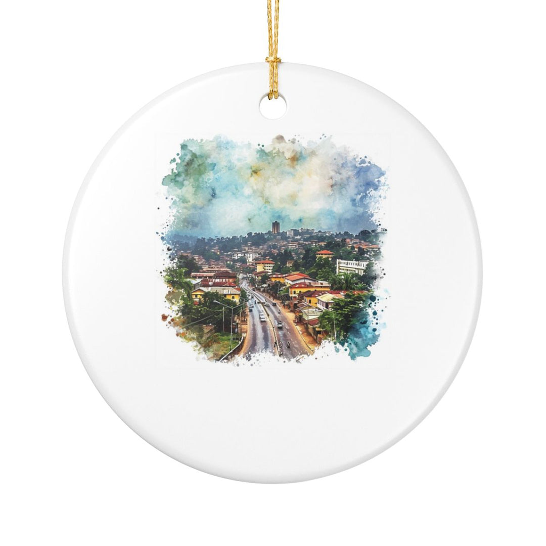 Yaounde Ornament: Unique Yaounde Souvenir, Yaounde Xmas Decor, and Authentic Yaounde Gift