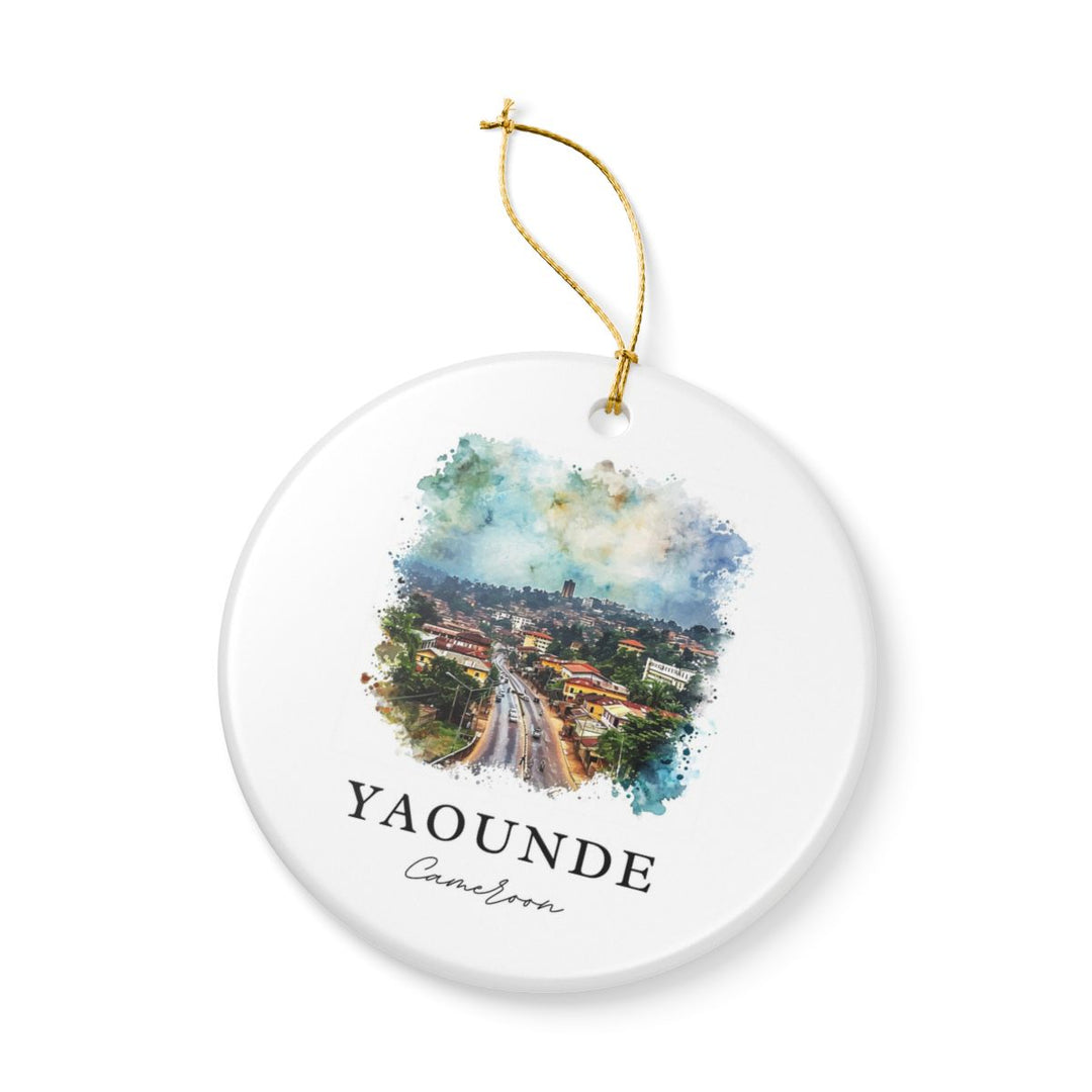 Yaounde Cameroon Ornament: Unique Yaounde Souvenir, Yaounde Cameroon Xmas Decor, and Authentic Yaounde Gift