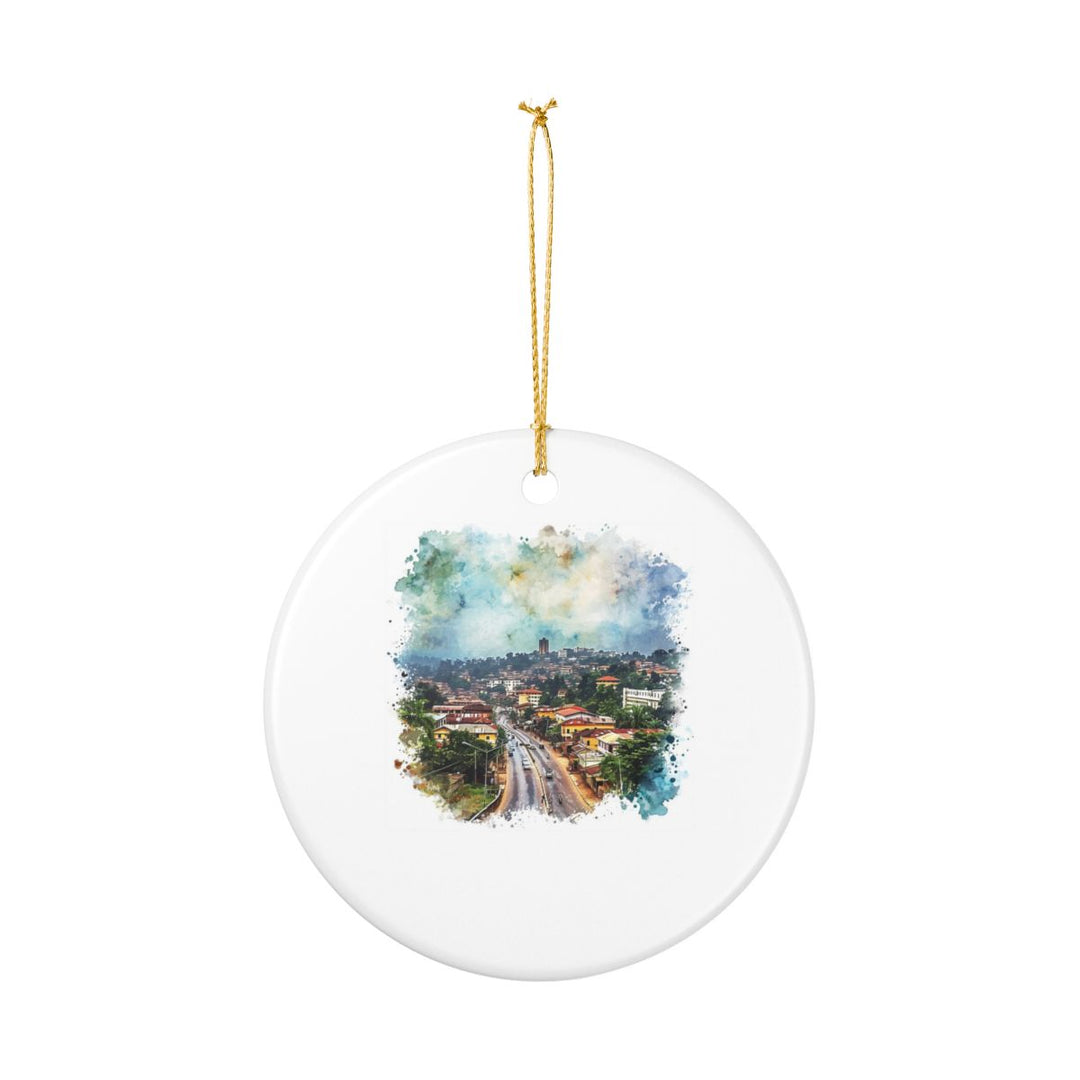 Yaounde Ornament: Unique Yaounde Souvenir, Yaounde Xmas Decor, and Authentic Yaounde Gift