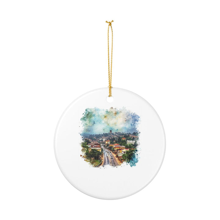 Yaounde Ornament: Unique Yaounde Souvenir, Yaounde Xmas Decor, and Authentic Yaounde Gift