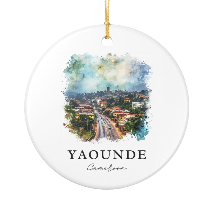 Yaounde Cameroon Ornament: Unique Yaounde Souvenir, Yaounde Cameroon Xmas Decor, and Authentic Yaounde Gift
