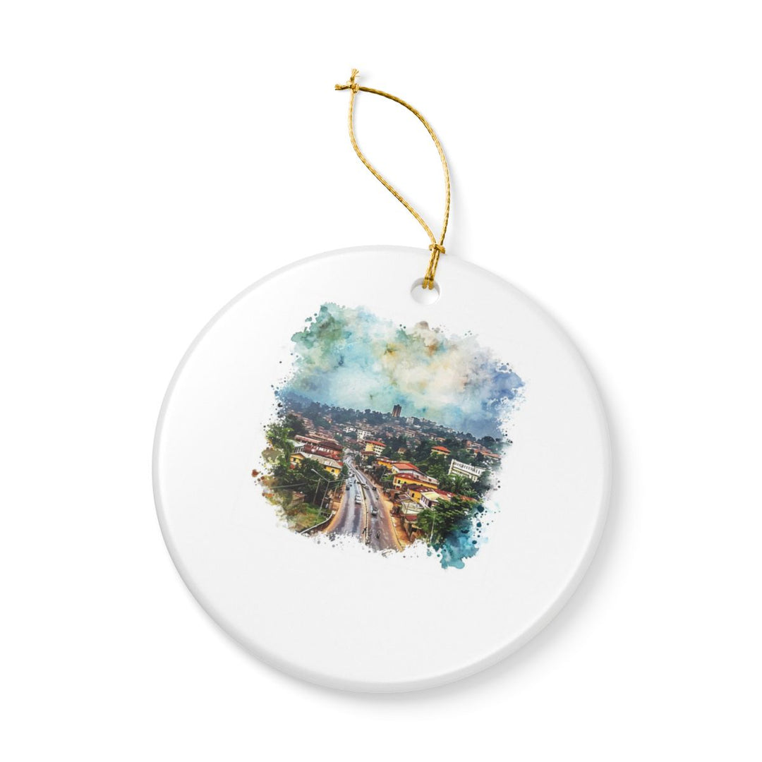 Yaounde Ornament: Unique Yaounde Souvenir, Yaounde Xmas Decor, and Authentic Yaounde Gift