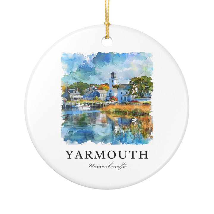 Yarmouth Massachusetts Ornament: Unique Yarmouth Souvenir, Yarmouth Massachusetts Xmas Decor, and Authentic Yarmouth Gift