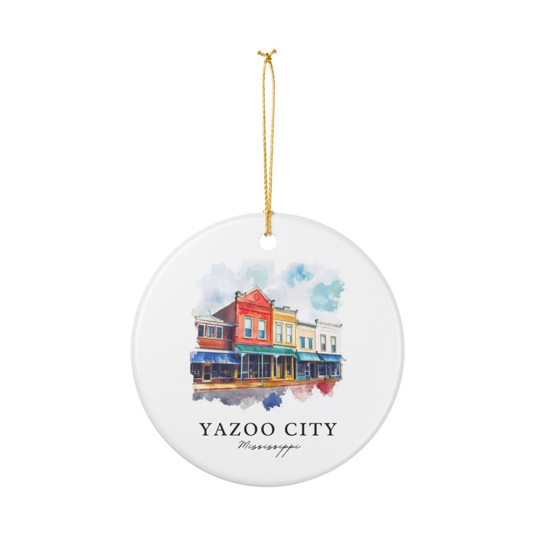 Yazoo City Mississippi USA Ornament: Unique Yazoo City Souvenir, Yazoo City Mississippi Xmas Decor, and Authentic Yazoo City Gift