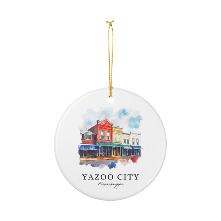 Yazoo City Mississippi USA Ornament: Unique Yazoo City Souvenir, Yazoo City Mississippi Xmas Decor, and Authentic Yazoo City Gift