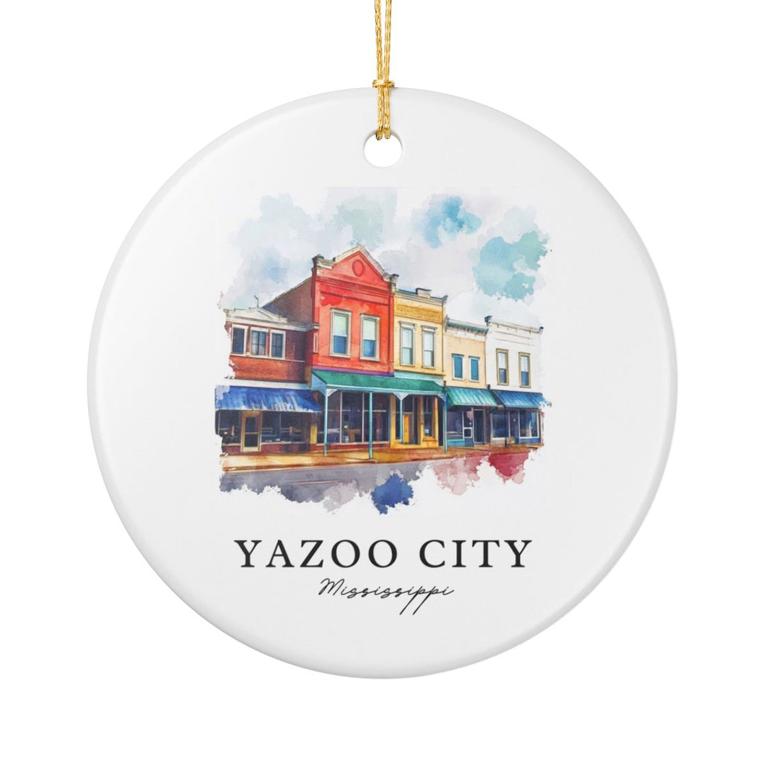 Yazoo City Mississippi USA Ornament: Unique Yazoo City Souvenir, Yazoo City Mississippi Xmas Decor, and Authentic Yazoo City Gift