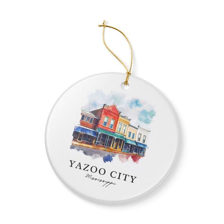 Yazoo City Mississippi USA Ornament: Unique Yazoo City Souvenir, Yazoo City Mississippi Xmas Decor, and Authentic Yazoo City Gift