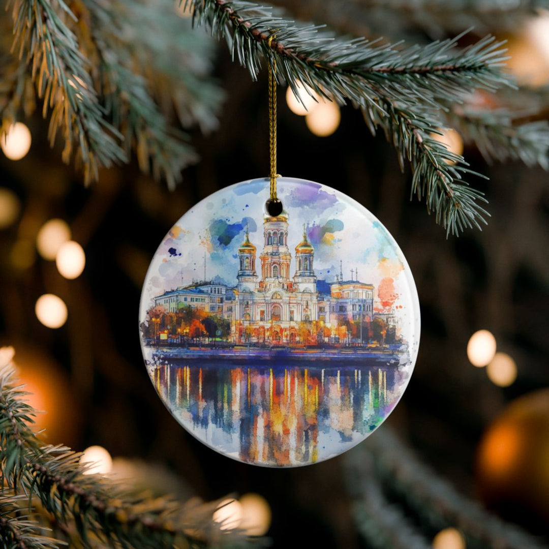 Yekaterinburg Russia Ornament: Unique Yekaterinburg Souvenir, Yekaterinburg Russia Xmas Decor, and Authentic Yekaterinburg Gift