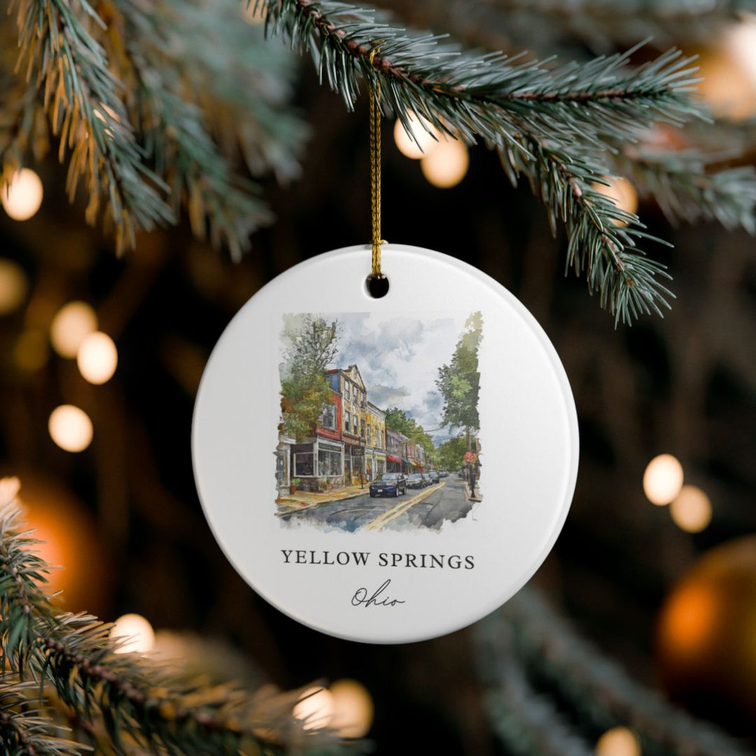 Yellow Springs Ohio Ornament | Christmas Travel Souvenir Gift